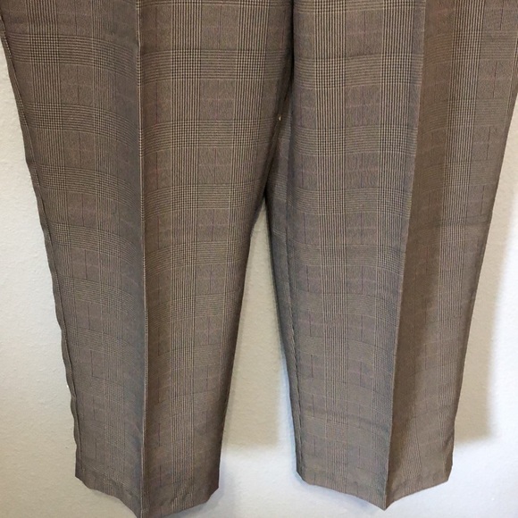 Vintage Blair houndstooth plaid pants Women's 16 Petite elastic waist pull on - Picture 4 of 12